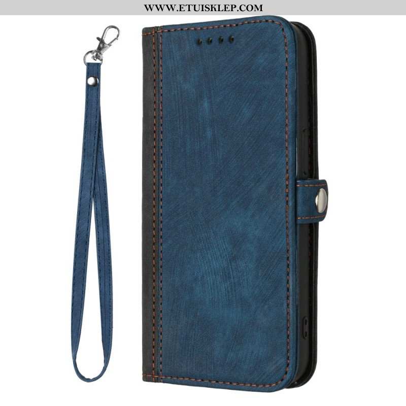 Etui Folio do Sony Xperia 1 IV Dwukolorowy Z Paskiem